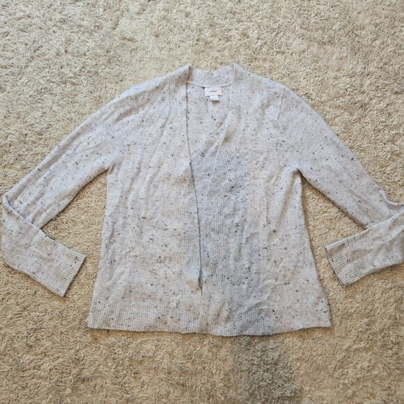 Old Navy Confetti Heathered Gray Open Front Cardigan Sweater - Picture 2 of 8
